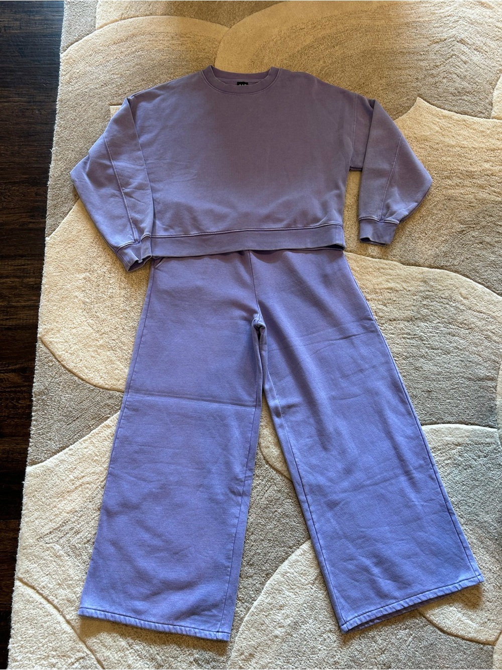 GAP VintageSoft Baggy Sweatpants Small Petite AND Wedge Crewneck Small